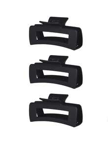 1 cái - 6 cái 4,33in / 11cm Kẹp tóc vuông thời trang cho phụ nữ, Kẹp tóc chống trượt màu trơn, kẹp tóc chắc chắn, Phụ kiện tóc cho phụ nữ, Thời trang & Đa năng, Kiểu dáng tối giản Kẹp tóc, Kẹp tóc, Kẹp tóc, Kẹp giữ tóc, Phụ kiện tóc màu đen - màu đen - Xem 15