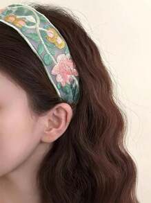 3 Elegant And Versatile Embroidered Flower Headbands For Women, Suitable For Daily Commuting To School, Work At The Beach, Vacation, Gatherings, Holidays, Gifts For Mother's Day, Hair Band, Hair Hoop