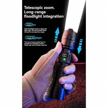 Inside The Bars, Rechargeable Flashlight, Super Bright LED Flashlight, Bright High Lumens Flashlight For Hiking, Camping, Emergency. (Black) - Multicolor - View 8