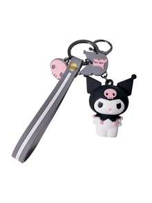 Sanrio حلقة مفاتيح مصنوعة من الحشو الناعم بشكل ساتيريو هيلو كيتي، حلقة مفاتيح جذابة، حلقة مفاتيح من سلسلة سيارات التصادم، حلقة مفاتيح من سلسلة طائرات كيوت، قلادة كورومي للحقيبة الظهر، تميمة دمية سينامورول للحقيبة، قلادة أنمي بوبوم بورين الأنيقة، هدية صغيرة كيوت، قلادة أنمي عصرية، مناسبة لمفاتيح السيارة وتميمات الحقائب المختلفة، هدية رائعة للعائلة والأصدقاء