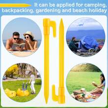 24/16/8pcs Must - Have For Summer Camping! Lightweight Tent Stakes, Easy To Use,Summer Camping Essential! Portable PP Tent Pegs, Sturdy & Easy To Carry