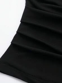 女式夏季纯色V领休闲垂坠背心