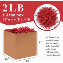 2LB Crinkle Cut Paper Shred Filler For Bag Gift Box Basket Confetti Paper Shreded Stuffing Decoration For Valentine's Day Holiday Party (Red) - Kraft - View 8