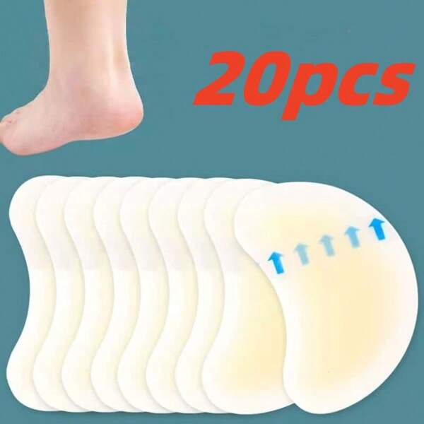 20 piezas Almohadillas de gel para los pies, previenen ampollas, almohadillas antifricción para mujeres con tacones altos, cojines invisibles