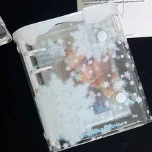 1 件 M5 冰雪照片卡活页相册，2*3 英寸清新夏日照片卡相册，Kpop 偶像照片卡活页相册，柔软光泽透明便携式日记本封面，适用于照片、K-POP 照片卡收藏、学生笔记本封面、粉丝照片卡相册、返校、学校用品 - 藍色 - 查看 7
