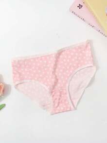 6 件随机颜色可爱、甜美、舒适少女心和波尔卡圆点印花日常内裤