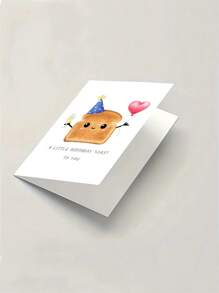 1pc Bread Greeting Cards | Funny Birthday Greeting Cards | Birthday Cards | "A LITTLE BIRTHDAY TOAST To YOU" Cards - The Best Birthday Card For Your Son/Daughter/Friends