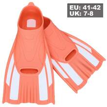 JoyMaySun Aletas de bolsillo de pie completo con hebillas de silicona flotantes para el buceo y el esnórquel, zapatillas de natación corta de entrenamiento de tamaño de viaje para adultos - Multicolor - Ver 30