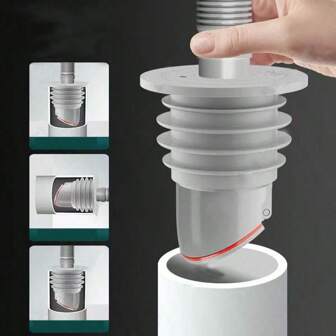 Sello y tapón de sellado de la manguera de drenaje de la lavadora de silicona - Anillo de sellado de tubo de alcantarillado anti-olor/anti-reflujo con tapón del fregadero para fregadero de cocina/tubo de drenaje/lavadora/drenaje de piso/alcantarillado (Prevención de olores) Vuelta al colegio