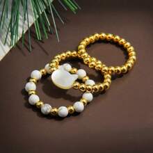 3 Peças/Conjunto Anéis Elásticos Femininos, Anéis Empilháveis de Gato Fofos, Perfeito para Encontros, Festas, Férias, Reuniões Familiares, Dia dos Namorados, Dia das Mães, Aniversário, Presente para Amigos e Família