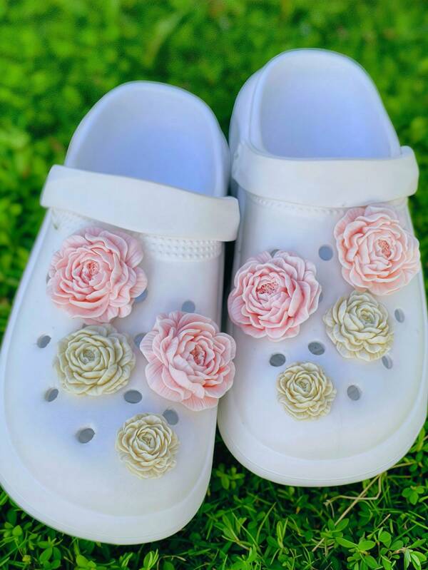 8 Stücke hochwertige elegante luxuriöse Blumen Schuh Dekorationen, multifunktionale abnehmbare Schuh Accessoires, perfektes Geschenk für Frauen, geeignet für Feiertage, Reisen, täglichen Gebrauch, Ausgehen, Partys