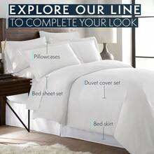 Local Delivery-HC Collection Bed Sheets Set, HOTEL LUXURY Platinum Collection 1800 Series Bedding Set, Deep Pockets, Wrinkle & Fade Resistant, Hypoallergenic Sheet & Pillow Case Set - 白色 - 查看 9