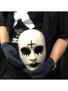1 pieza Máscara de Halloween para adultos de lobo de cara completa, disfraz de terror para fiesta, juego de sala de escape, mascarada