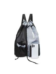 Mochila de red con cordón para nadar con compartimentos secos y húmedos, para playa, gimnasio y equipo de ejercicio, bolsa de deporte de verano para natación, yoga