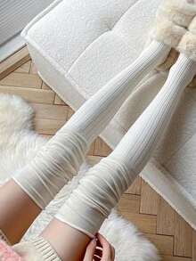 1/3 双女士卷边及膝袜，时尚又显腿长的袜子单品，JK 少女风，适合一年四季日常穿着，Y2k - 彩色 - 查看 4