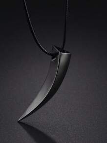 1 Pc Punk Hip Hop Stainless Steel Crescent Tooth Spike Pendant Necklace Men Women Fashion Wolf Tooth Chain Necklace Jewelry