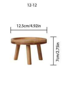 1pc Wooden Plant Stand Flower Pot Base Holder Stool High Stool Balcony Succulents Round Flower Shelf For Indoor Outdoor9(Pay Attention To The Size Before Placing An Orde)