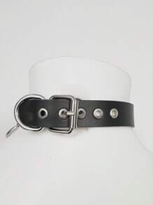 1PC, Pu Leather Rivet Inlaid Collar, Tassel Chain Sexy Lingerie Accessories