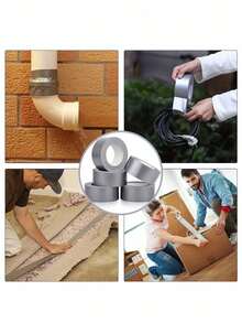 1 件超强防水胶带 - 多功能银灰色粘合剂，适用于墙壁、塑料、玻璃、木材和金属 - 非常适合 DIY 家居装饰和办公室使用，家庭日常配件适用于厨房、浴室淋浴和卫生间边缘修整套件口胶带双面胶带粘性手机壳手机壳胶带 Cinta Doble Cara - 彩色 - 查看 9