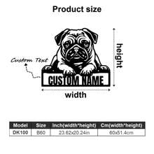 1 pieza Decoración de pared de arte de metal personalizable con salchicha dóberman con texto personalizado, silueta de perro con flores, cartel de metal para amantes de las mascotas, regalo personalizado para propietarios de perros, decoración colgante interior y exterior para amantes de los perros, regalos de Navidad, ornamentos, decoración del hogar, decoración de pared, decoración de habitación, decoración de la sala de estar, decoración de dormitorio, decoración de baño, decoración de cocina, decoración de la casa, regalos personalizados, regalos personalizados, decoración de jardín al aire libre