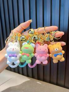 Cute Animal Keychain Pendant, Mobile Phone Pendant, Home Decoration Pendant, Backpack Decoration Accessory, Colorful Doll Pendant, Car Key Pendant, Holiday Gift, Car Decoration Pendant - Multicolor - View 1