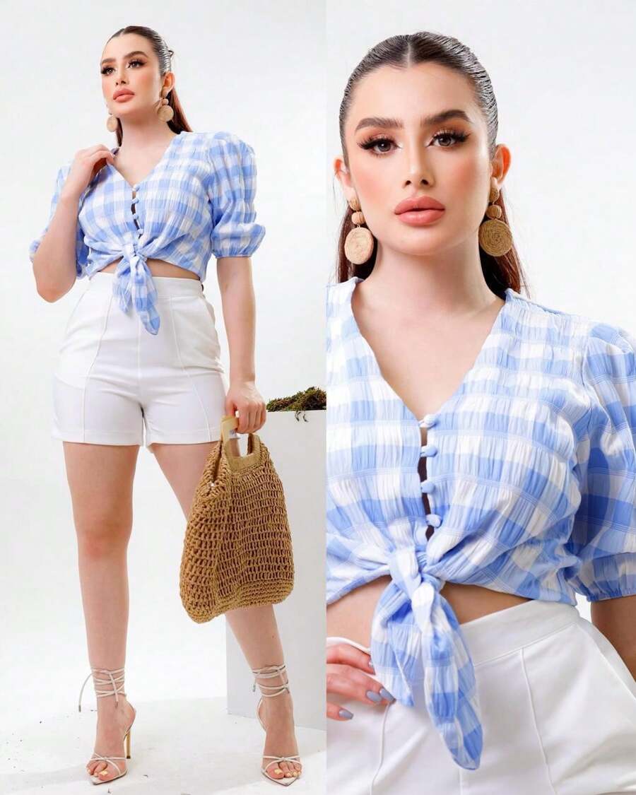 Blusa de Escote Cuadrado con Lazo: Elegancia Romántica con un Toque Moderno Si hablamos de prendas femeninas, versátiles y con encanto atemporal, la blusa de escote cuadrado con lazo ocupa sin duda un lugar especial. Esta pieza, que mezcla lo clásico con lo romántico, es ideal para quienes buscan un look delicado pero con presencia. Ya sea para un día de oficina, una cita casual o una salida con amigas, esta blusa se adapta con elegancia a múltiples ocasiones.