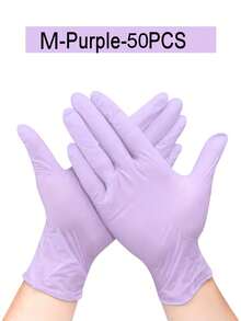 Plum-Purple Disposable Nitrile Gloves, Powder-Free Latex-Free, Durable Household Cleaning Gloves, Waterproof Gloves For Kitchen Cleaning, Tattoo, Hair Dye, Pet, Salon, Cleaning Supplies, DIY Tools - Plum Purple - View 19