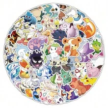 bandai 100 Stück Kawaii Aufkleber Graffiti Decals für Skateboard, Fahrrad, Kühlschrank, Büromaterial, wasserfeste Dekoration, Anime Aufkleber, Geschenk für Kinder, Raumdekoration, Wanddekor, Wandaufkleber