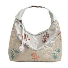 1 pieza Bolso de hombro cruzado de mujer con estampado animal, cierre con cremallera y estilizado bolso balde de gota de agua apto para uso casual y diario