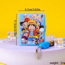 bandai 1 pieza Cuaderno de espiral de Bandai con dibujos animados de One Piece, libreta de notas para estudiantes, set de anime con bolígrafo y colgante, cuaderno de material, diario, útiles escolares, premio para estudiantes, cuaderno para fiestas, artículos de papelería de regreso a la escuela, uso de oficina, bolígrafo para exámenes