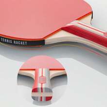 2 pièces de raquettes de tennis de table avec caoutchouc plat double face, flexible pour les débutants avec préhension horizontale et verticale