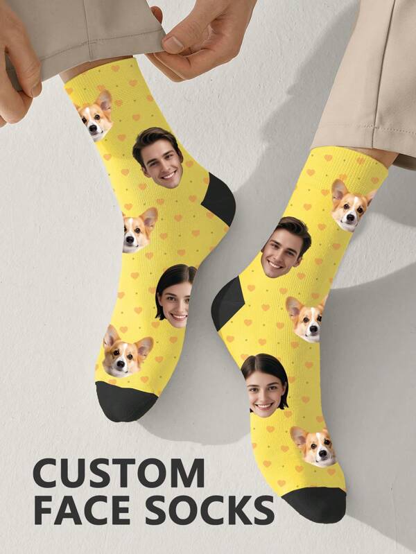 1 par de calcetines personalizados para el Día del Padre, calcetines con impresión personalizada, calcetines divertidos con rostro personalizado, calcetines con imagen personalizada, regalo para el Día del Padre, regalo para el mejor amigo, regalo de aniversario, regalo de San Valentín, regalo de cumpleaños, regalo de boda, regalo para el Día de la Madre, regalo para mamá/papá, regalo para novia/novio, regalo para ella/él