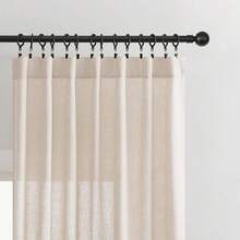 Sheer Curtains 84 Inches Long, White Curtains Living Room 2 Panels Set, Linen Curtains Window Privacy With Filtering (W52 X L84 Inch, Linen), Home Decor - PINK BEIGE - 查看 2