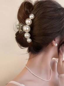 5pcs Fashionable Simple Women Daily Hair Clips, Large Size Hair Claw For High Crown, Elegant Design Fashion Hair Accessories Beauty Claw Clips