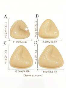 2PCS Double-Sided Sticky Bra Pads Inserts Ultra Instant Lift Bra Inserts Push Up Bikini Pad For Swimsuit Sports Bra