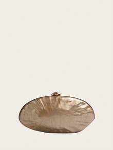 Women's Evening Clutch Bag, White Pearl Effect Hard Box Shaped Handbag, Acrylic Shell Design Party Bag, Shoulder Strap Crossbody - Multicolor - View 5