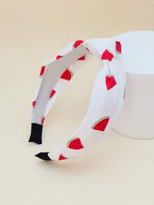 Cute Strawberry Print Headband,Hairband,Hair Hoop Headbands ,Head Piece - White - View 5