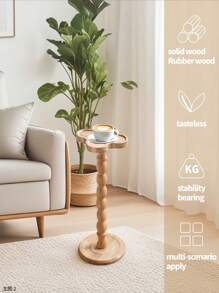 Adjustable Four-Leaf Clover Shaped Side Table, Coffee Table, End Table For Sofa, Bedside, Small Spaces, Mobile And Convenient For Lawn And Patio