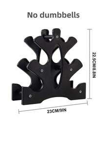 1 件 3 层塑料哑铃架，健身器材收纳架，适用于家庭/健身房，男女通用
