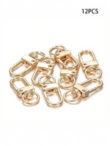 12/30 Pieces Lobster Claw Clasps Gold Swivel Snap Hooks, Metal Lobster Clasp Keychain Swivel Lanyards Snap Hooks Key Chain Hooks For Jewelry Making Purse Bags Keychain Clasp Connector Art Crafts - Lobster Claw Clasps - View 8