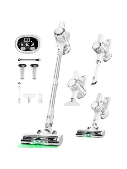 掃除機 コードレス【2025革新モデル 46000pa強力吸引& LED液晶