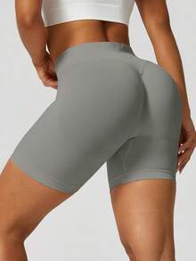 NcmRyu 3pcs Women High Waist Elastic Lifting Shaping Yoga Fitness Gym Running Sports Shorts Summer - 彩色 - 查看 6