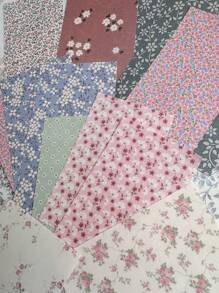 60 folhas de papel para decoração de scrapbook floral vintage, vários tamanhos, para artesanato faça você mesmo, volta às aulas, materiais para casa e escritório