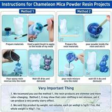 1 Set mit 10 Farben Spiegel Chamäleon Glanzpulver, 3g/Flasche, DIY Schmuckmalerei & Färbematerial, geeignet für Epoxidharz Walzenfärbung, verbessertes Chamäleon Pulver