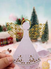 1pc Christmas Angel Style Thin Cut Mold Handmade DIY Cutting Mold Scrapbook Background Decoration Embossed Template Album Holiday Card Making