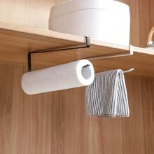 Kitchen Roll Paper Rack, Cabinet Paper Towel Rack, Non Perforated Towel Hanging Shelf, Iron Cling Film Storage Rack, Wall Mounted