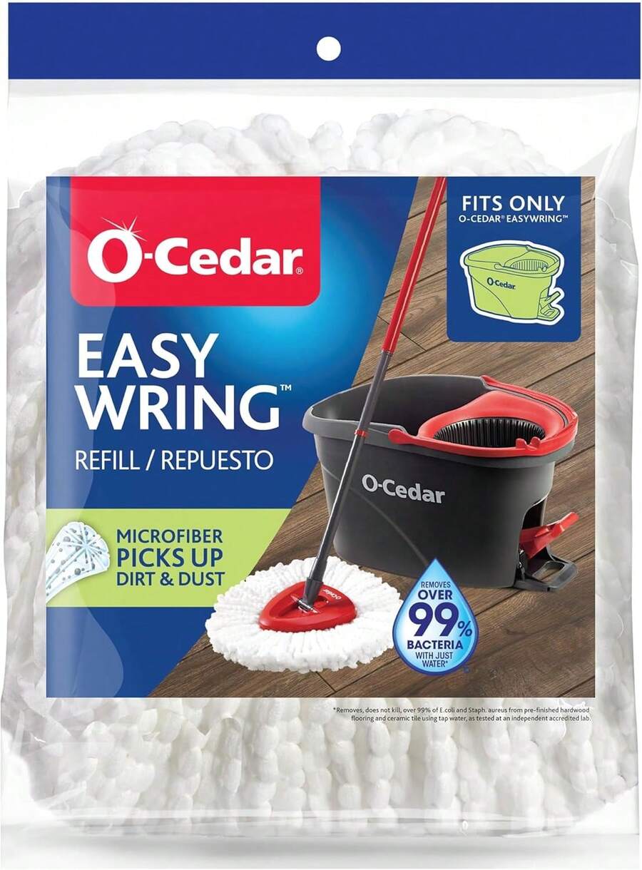 O-Cedar EasyWring Spin Mop Microfiber Refill, White Packaging May Vary - Standard EasyWring Refill - View 1