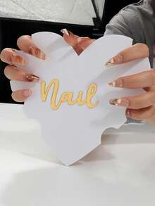 klimonla Professional Photo Prop Set For Nail Art: White Heart Shaped Dish And Decorative Background Cloth To Create An Upscale, -Worthy Styling - Multicolor - View 8