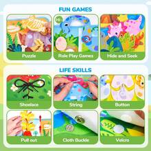 Busy Book, Busy Board Old -Travel Toy Quiet Activity Book, Life Skills & Fun Games-Sensory Toy, The Perfect Birthday Present