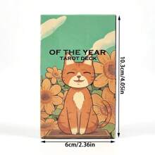 Mazo de Tarot con arte fantasía de gatos y naturaleza - Diseñado para la exploración espiritual y la relajación del fin de semana